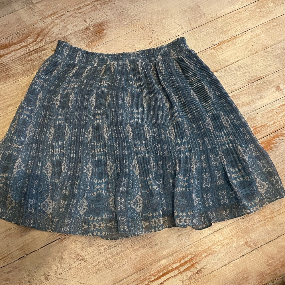 Intermix paisley pleated mini skirt